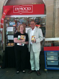 Michael Byrnes and Dymocks' North Sydney store manager at a book promo and signing, December 21, 2012. Many thanks to Sandra for organising and hosting the event.